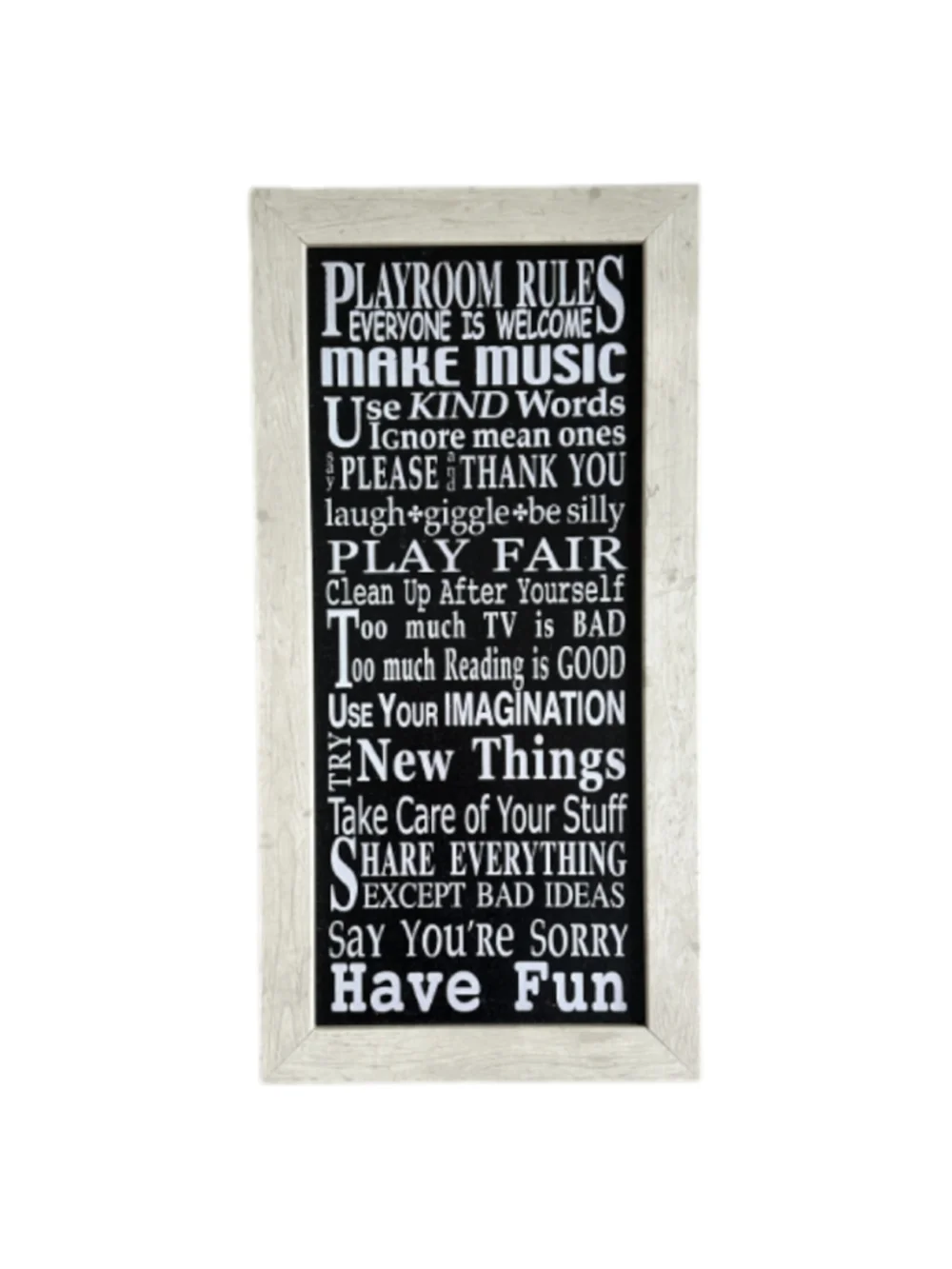 White Wash Framed 